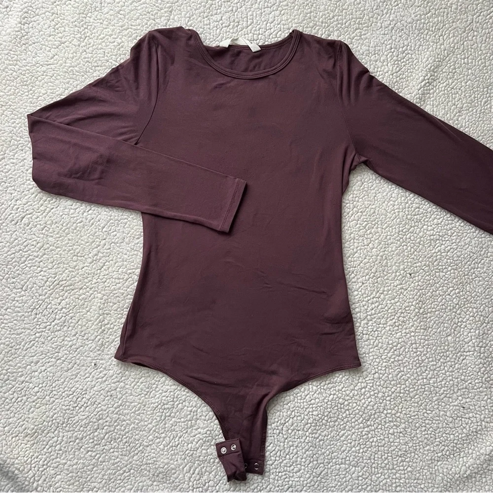 Bluenotes Purple Long Sleeve Bodysuit - Picture 2 of 10